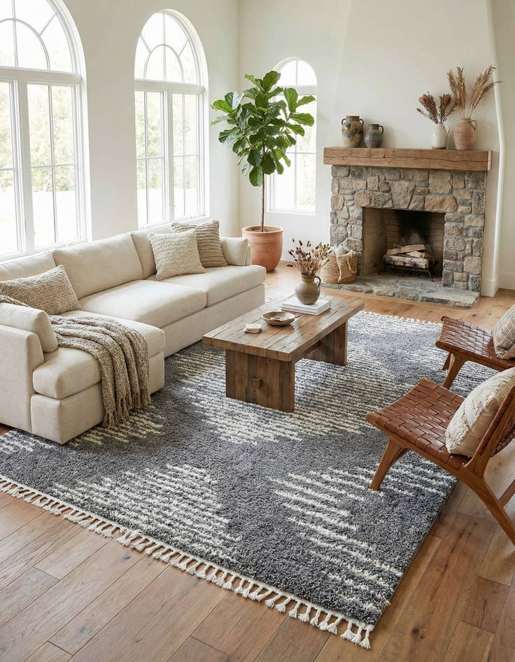 Detail image of 10' x 14' Serenity Shag Rug