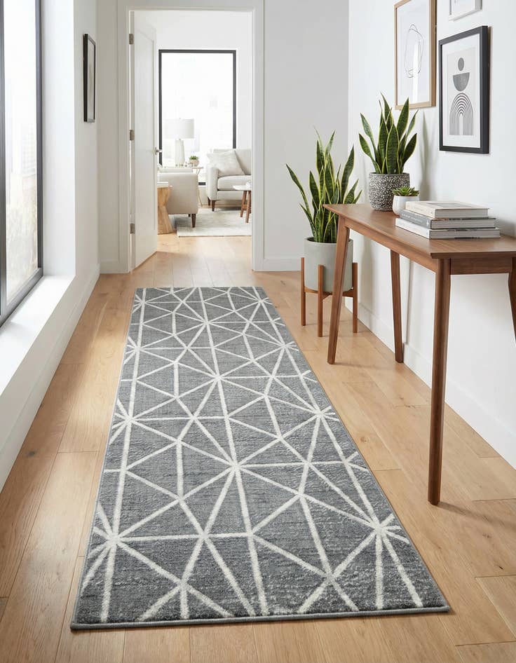 Detail image of  3' x 10' Lattice Trellis Runner Rug