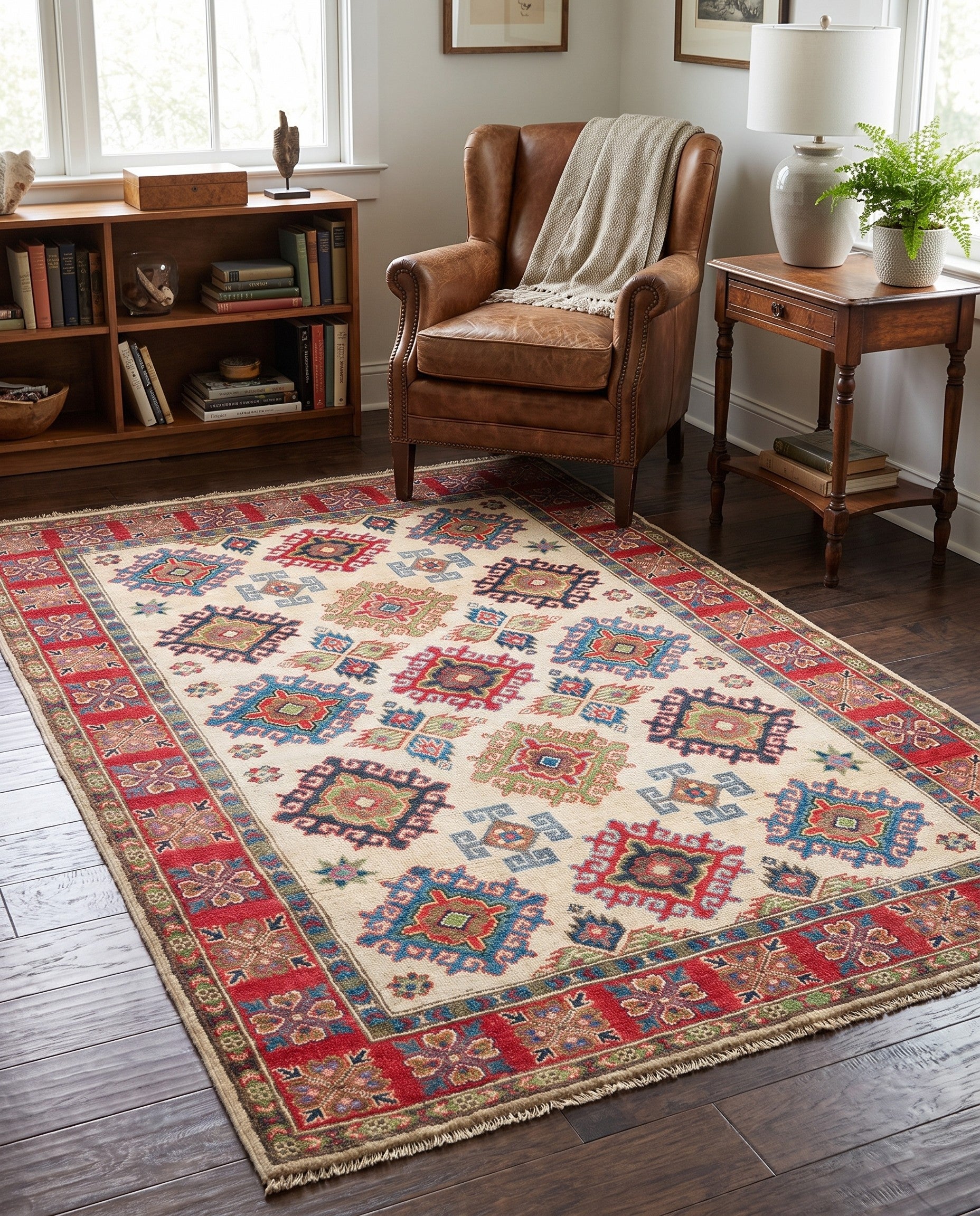125cm x 190cm Hand Knotted Kazak Rug