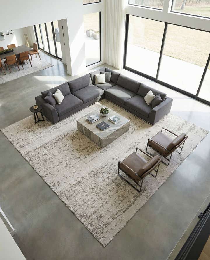 13' x 13' Easy-Clean Modern Indoor / Outdoor Square Rug