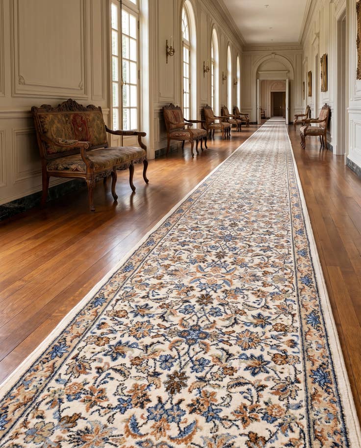 Detail image of 2' 7 x 66' 3 Kashan Design Runner Rug