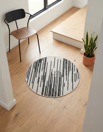 3' x 3' Easy-Clean Modern Indoor / Outdoor Round Rug