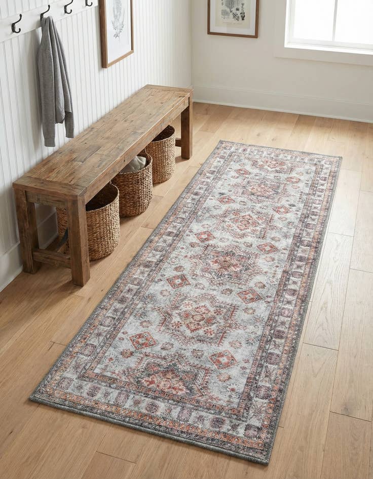 Detail image of 2' x 5' 1 Washable Timeless Runner Rug