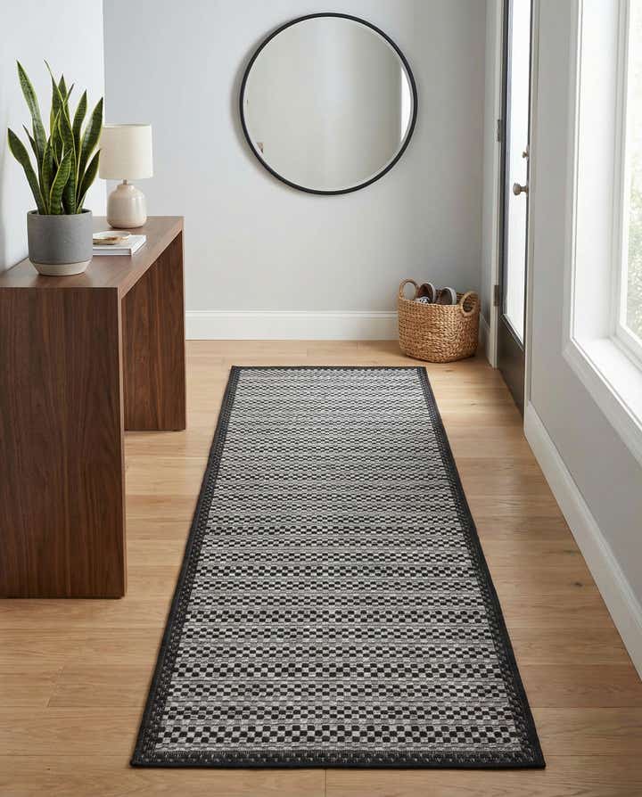 2' 2 x 6' Easy-Clean Border Indoor / Outdoor Runner Rug