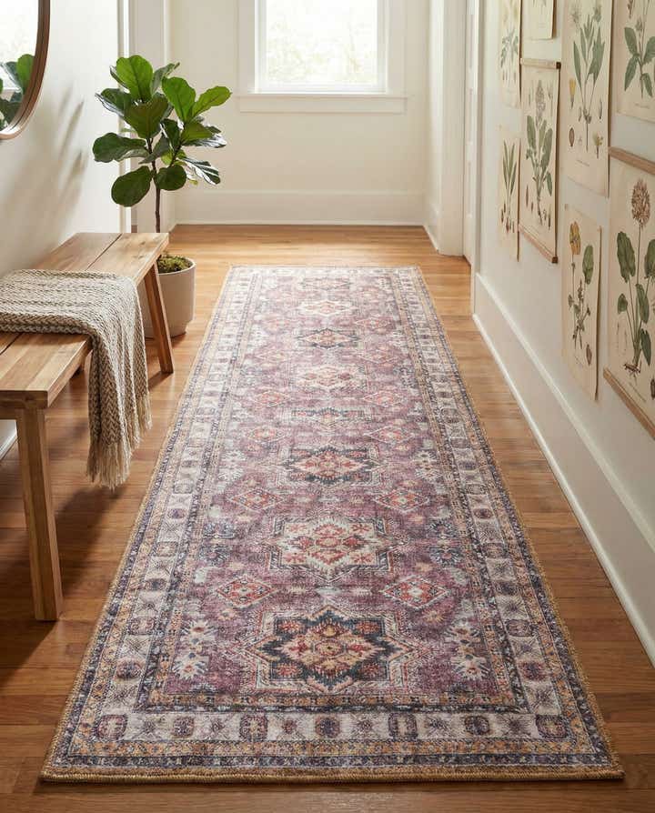 2' x 8' Washable Timeless Runner Rug