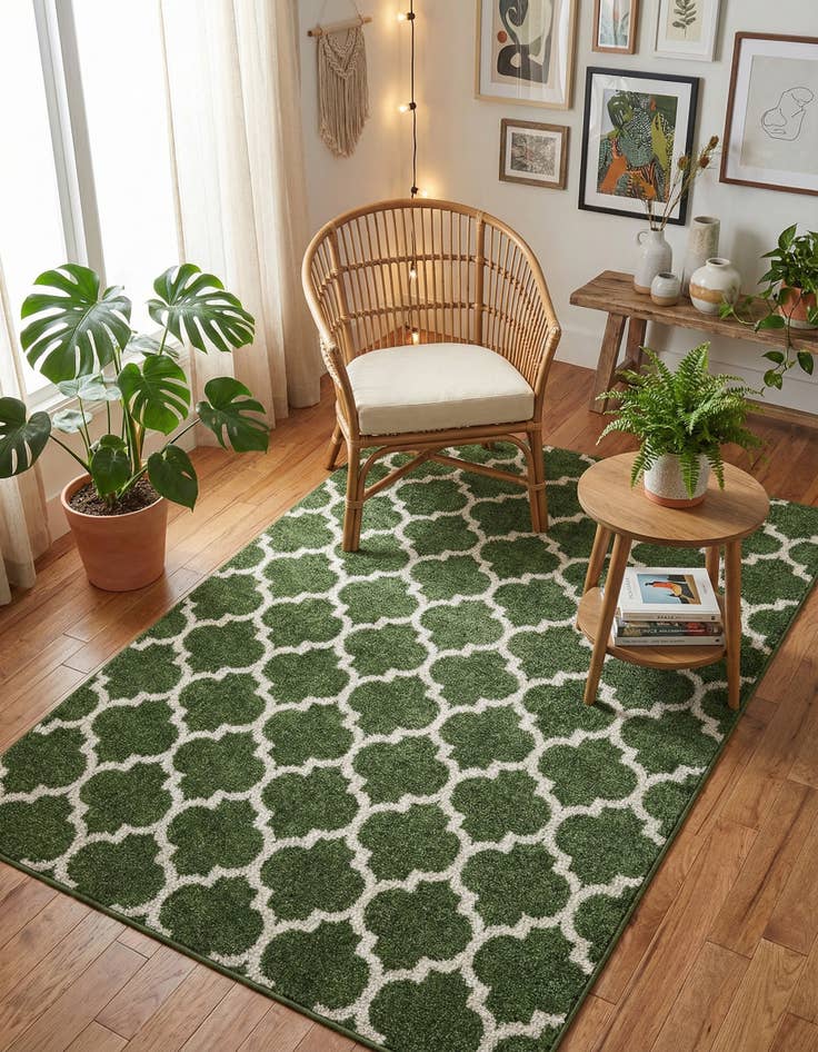 Detail image of 5' 3 x 8' Trellis Rug