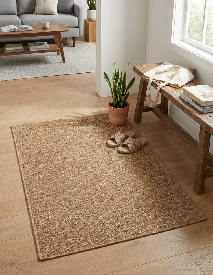 Detail image of 2' 2 x 3' Easy-Clean Modern Indoor / Outdoor Rug