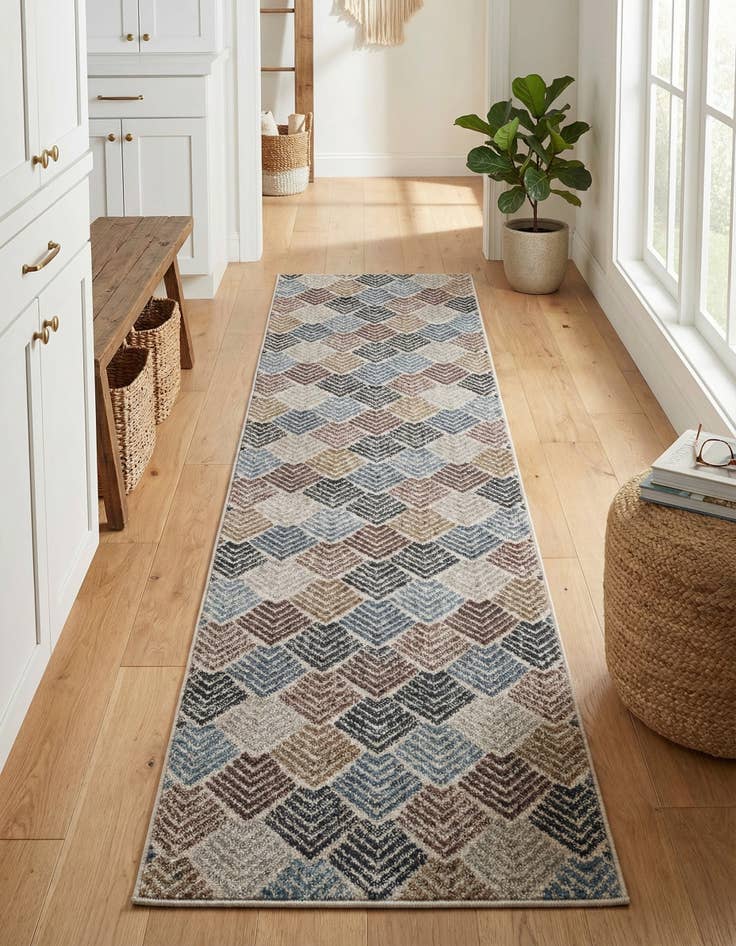 Detail image of  2' x 8' Eco Trellis Runner Rug