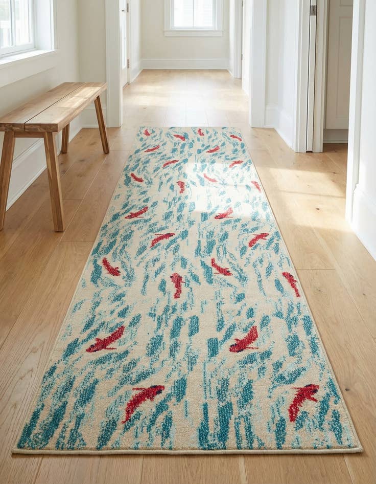 Detail image of 2' 7 x 10'  Washable Capri Runner Rug