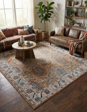 Mustard Yellow Nyla Square Rug