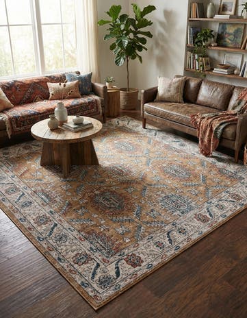 Mustard Yellow Nyla Square Rug