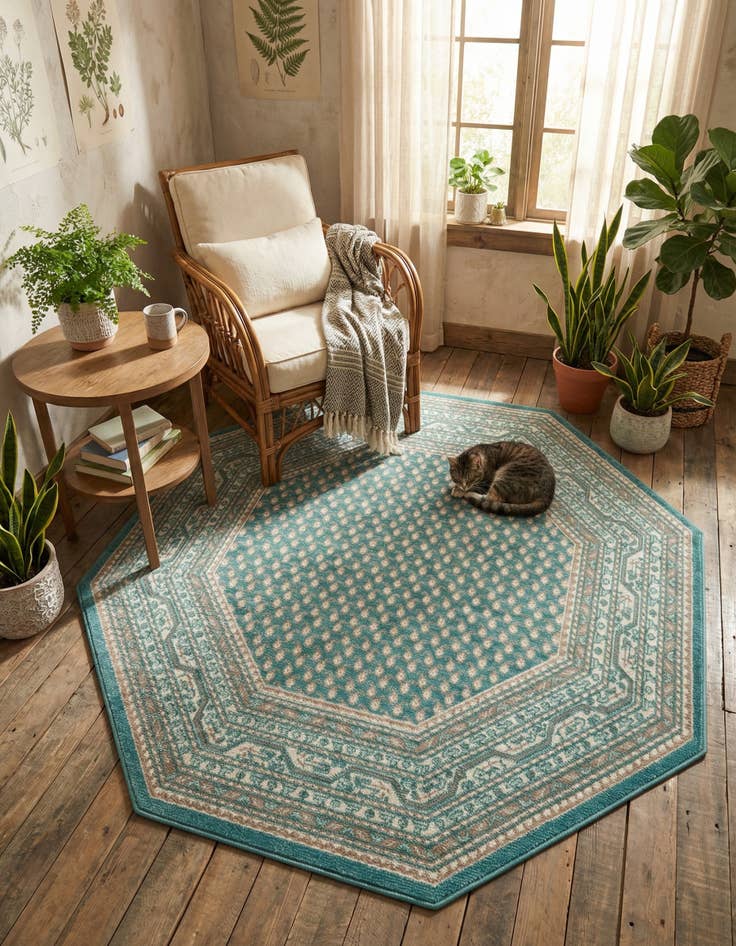 Detail image of 5' x 5' SoHo Octagon Rug