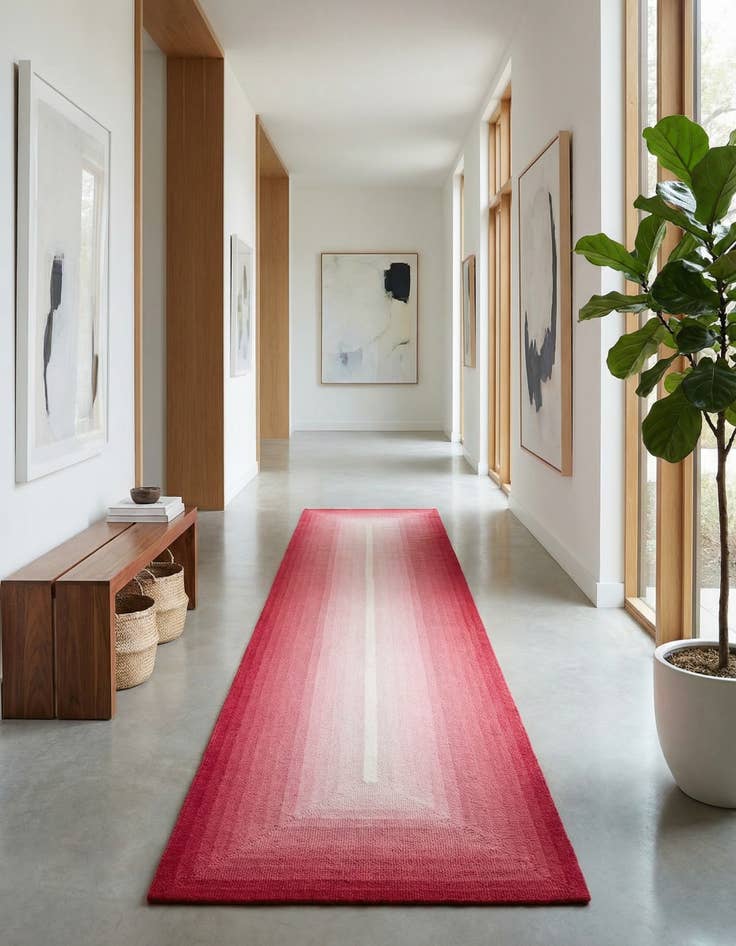 Detail image of  2' 7 x 12' Ombre Wool Runner Rug