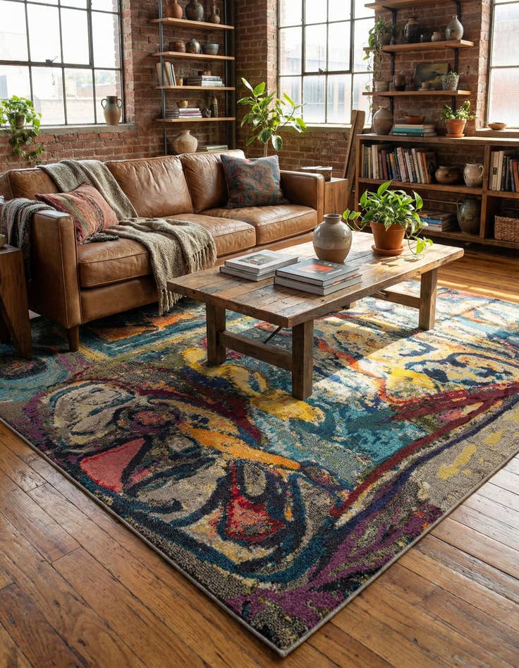 Detail image of 6' x 9' Washable Haerfest Rug