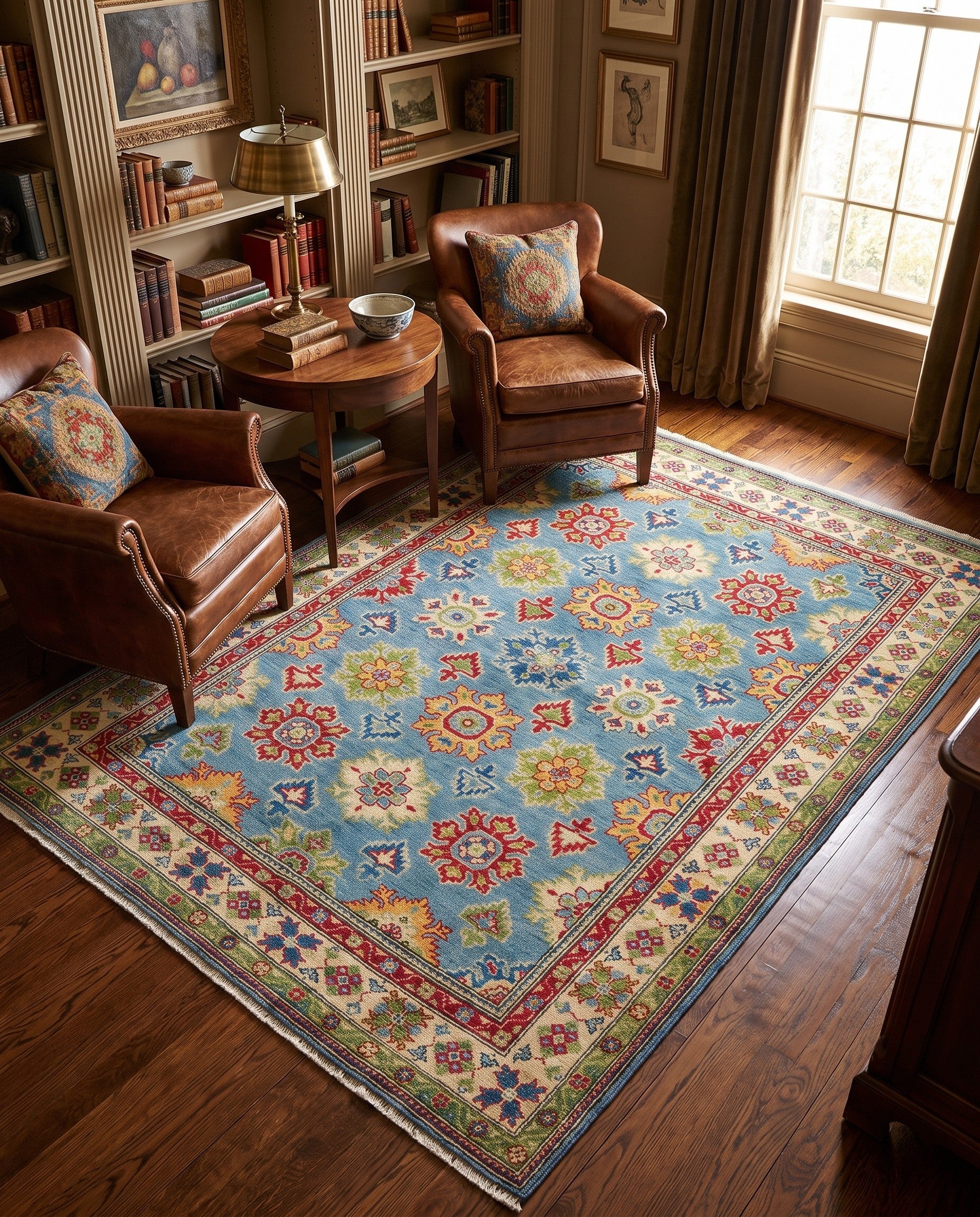 Detail image 3 of 10: 4' 10 x 6' 7 Hand Knotted Kazak Rug