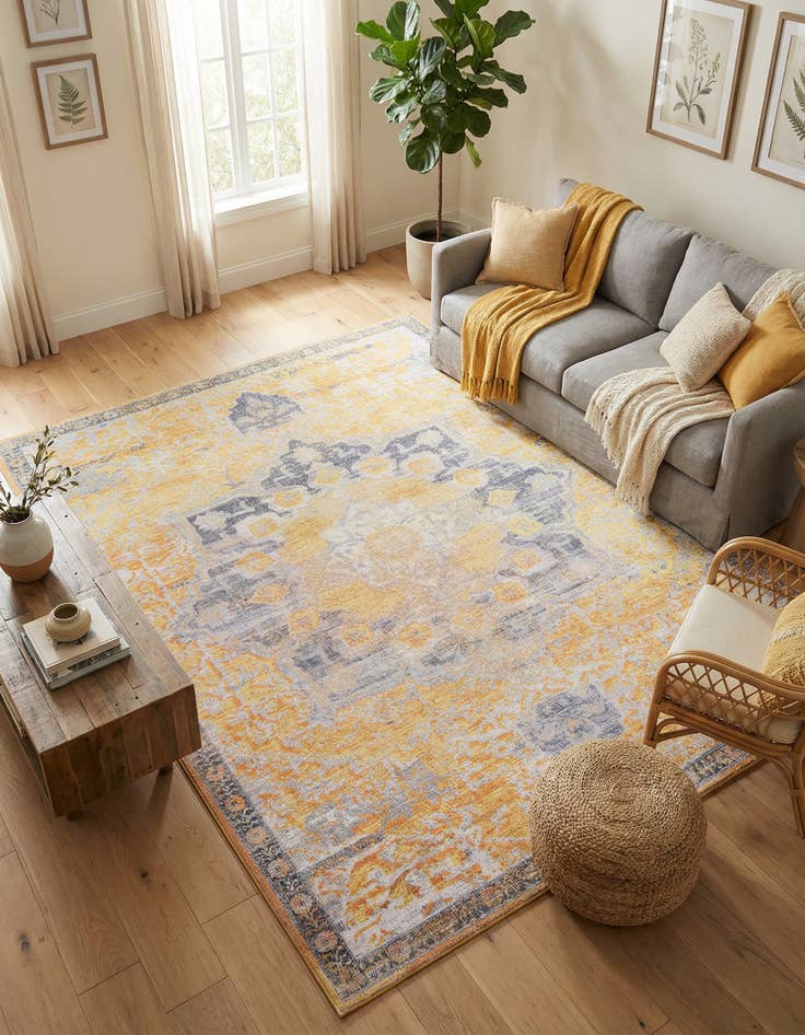 Detail image of 9' 2 x 12' Washable Francesca Rug