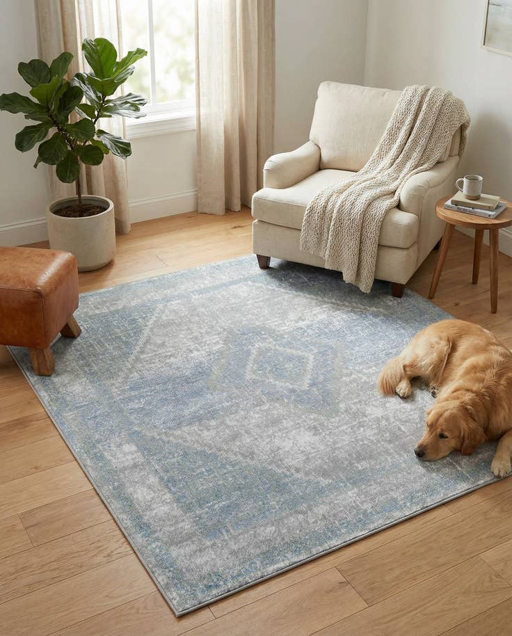 Detail image of 5' 3 x 5' 3 Kamala Washable Square Rug