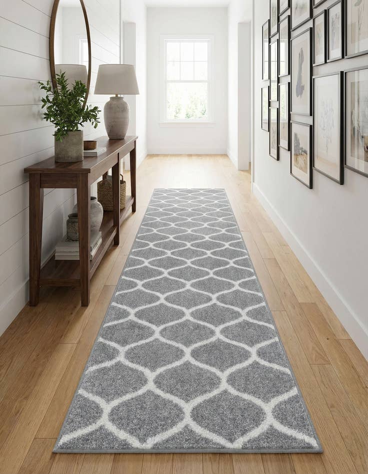 Detail image of 2' x 10' Lattice Frieze Runner Rug