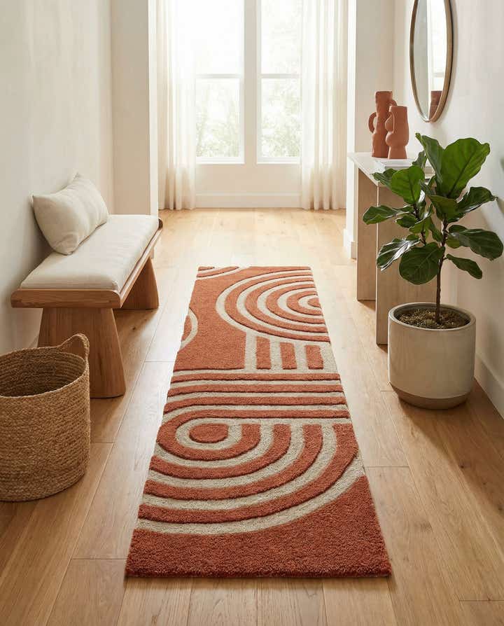 2' x 8' Handtufted Wool Runner Rug