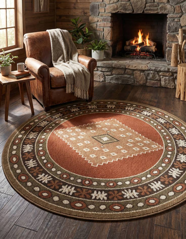 Detail image of 5' x 5' Grand Tradition Round Rug