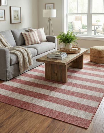 6' x 9' Easy-Clean Ribbon Indoor / Outdoor Rug