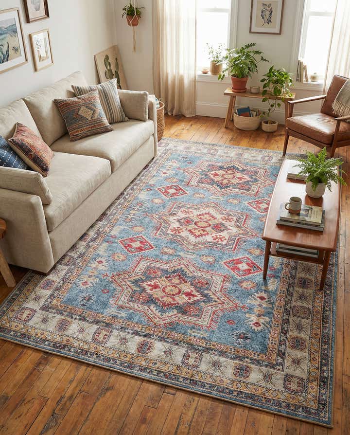 6' 1 x 9' Washable Timeless Rug