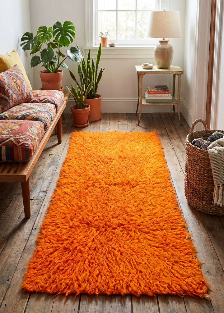 2' 1 x 4' Hand Knotted Moroccan Wool Runner Rug