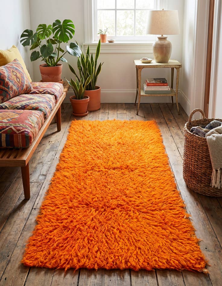 Detail image of 2' 1 x 4' Hand Knotted Moroccan Wool Runner Rug
