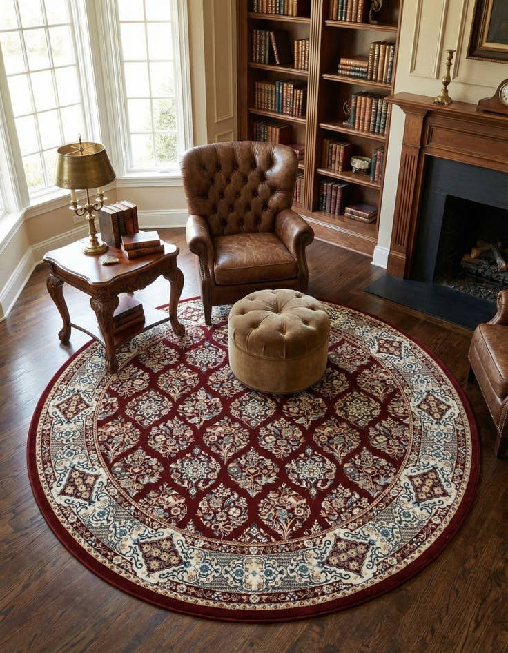 Detail image of 10' x 10' Nain Design Round Rug