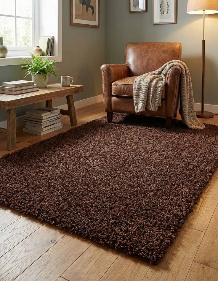 Detail image of  3' x 5' 3 Solid Shag Rug