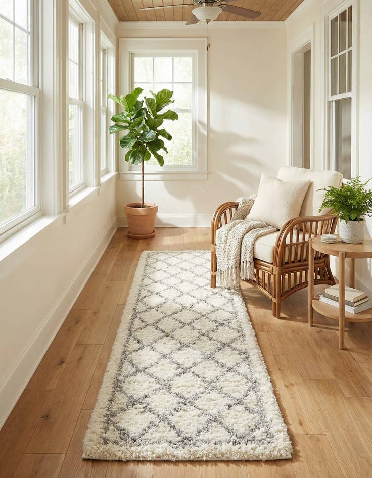 Detail image of 2' 7 x 10' Infinity Shag Runner Rug