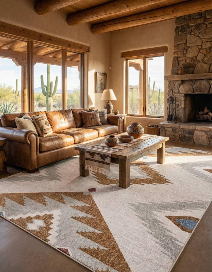 Detail image of 10' x 13' Eco Southwestern Rug