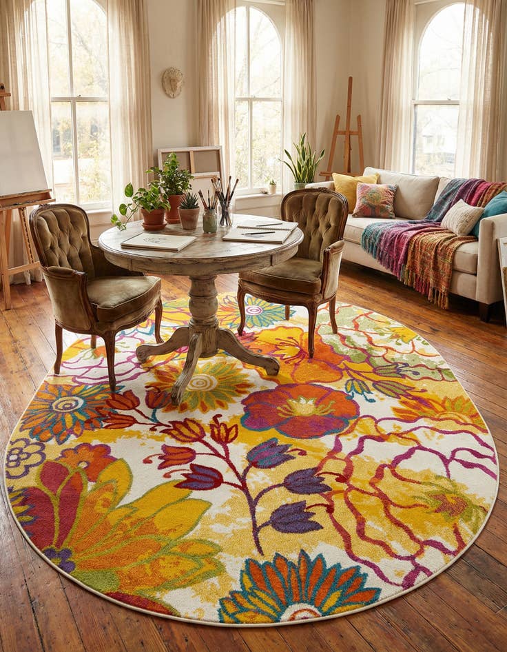 Detail image of 8' x 10' Tuscany Oval Rug