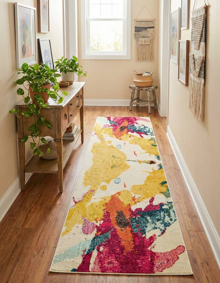 Detail image of 2' 7 x 10' Washable Hyacinth Runner Rug