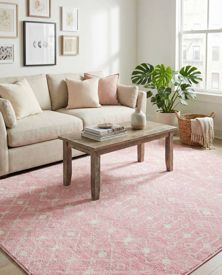 Detail image of 5' 3 x 8' Moroccan Trellis Rug