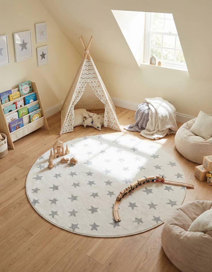 Detail image of 6' x 6' Whimsy Kids Round Rug