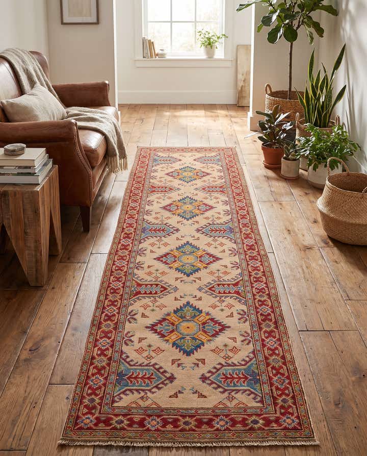 85cm x 285cm Handgeknüpft Kazak Läufer Teppich