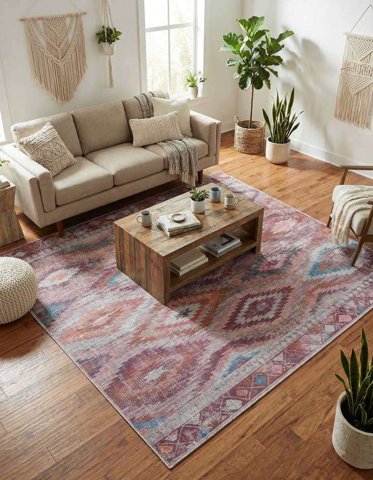 Detail image of 7' 10 x 7' 10  Washable Sisu Square Rug