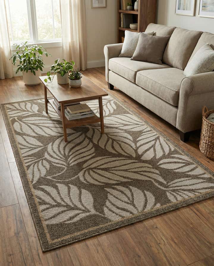 5' x 8' Easy-Clean Botanical Indoor / Outdoor Rug