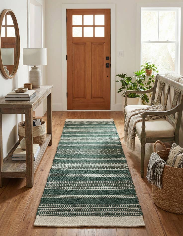 Detail image of 2' x 6' 1  Hand Woven Lariat Runner Rug