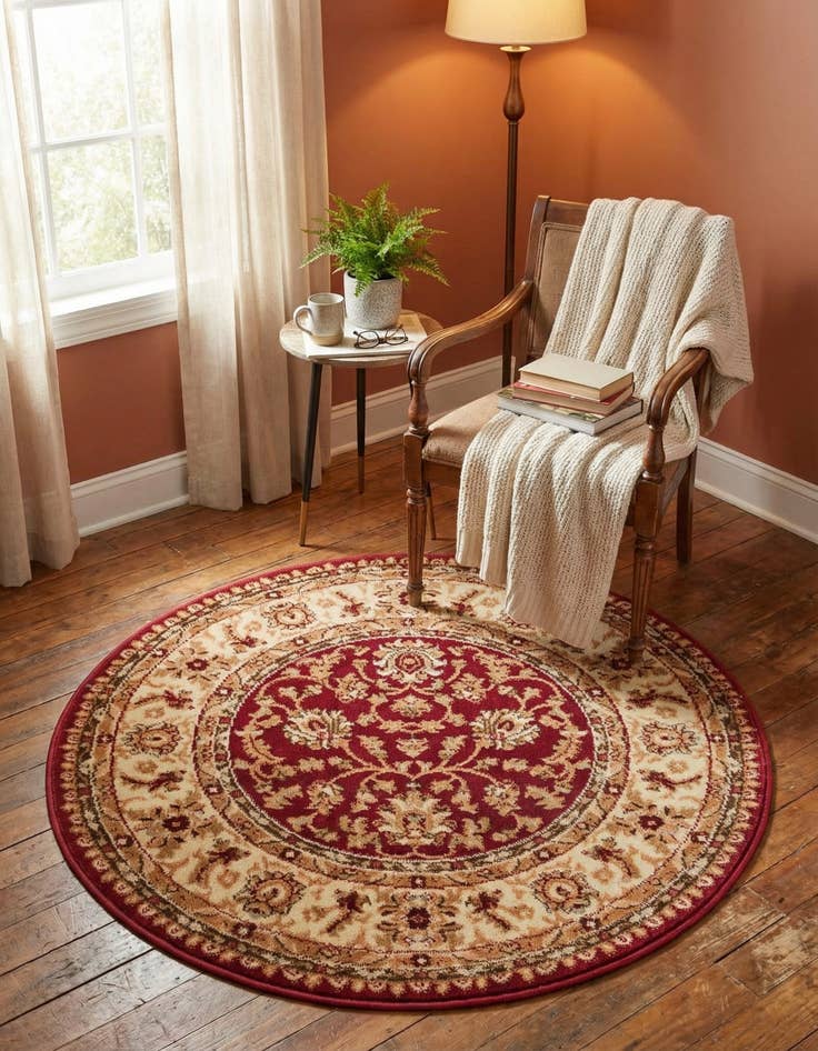 Detail image of 3' x 3' Classic Agra Round Rug