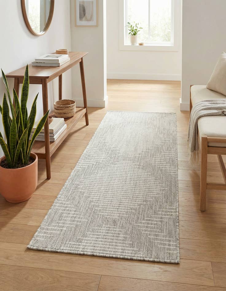 Detail image of 2' x 5' 3 Washable Modern Indoor / Outdoor Runner Rug