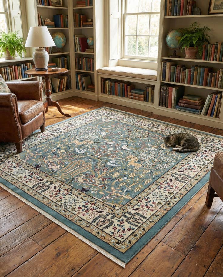 Detail image of 6' x 6' Nain Design Square Rug