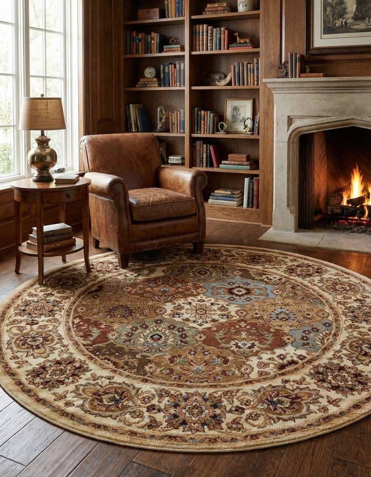 Detail image of 7' 10 x 7' 10 Aditi Round Rug