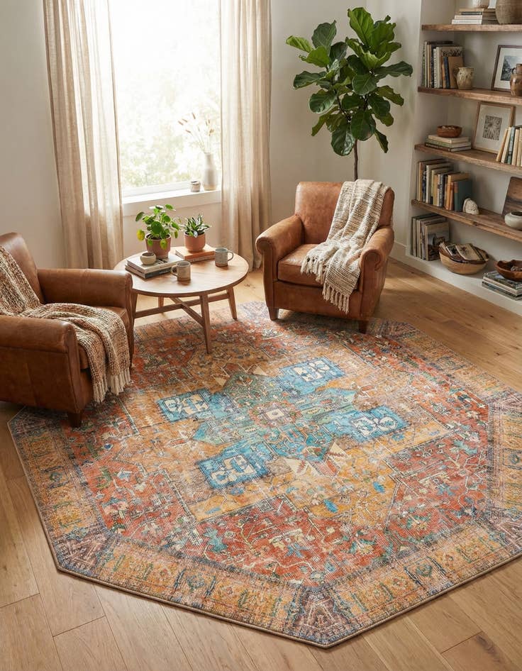 Detail image of 7' 6 x 7' 6 Timeless Octagon Rug