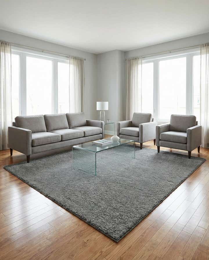 8' x 8' Solid Frieze Square Rug