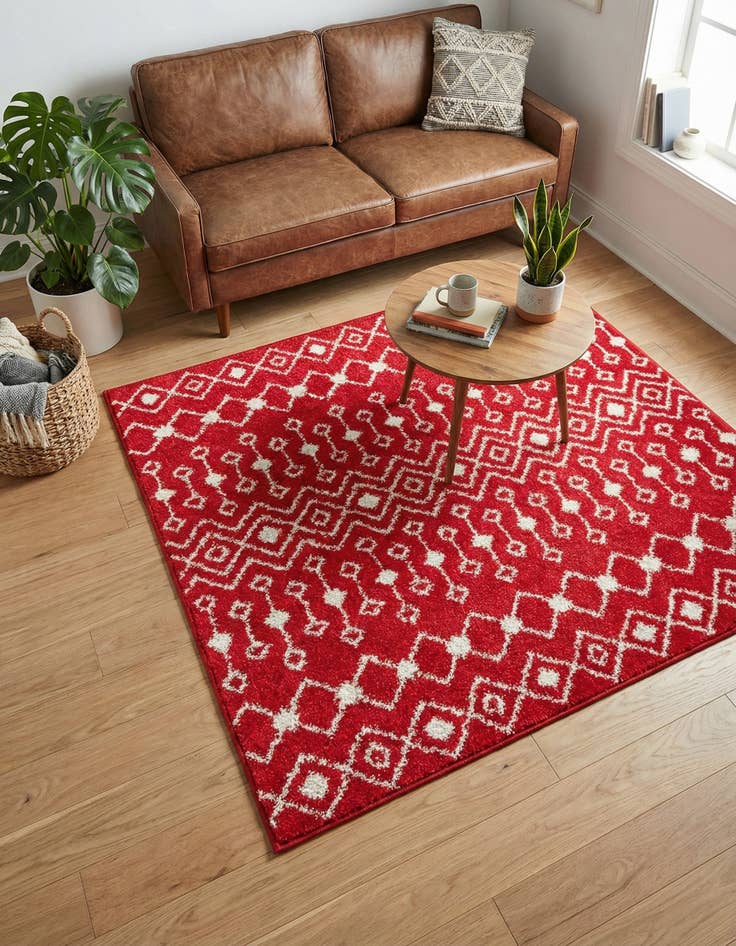 Detail image of 4' x 4' Moroccan Trellis Square Rug