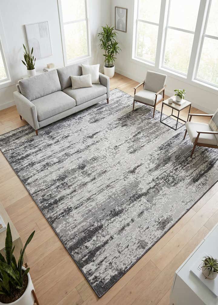 10' x 10' Easy-Clean Modern Indoor / Outdoor Square Rug