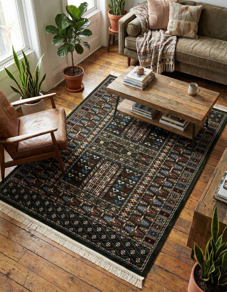 Detail image of 5' 3 x 7' Bokhara Rug