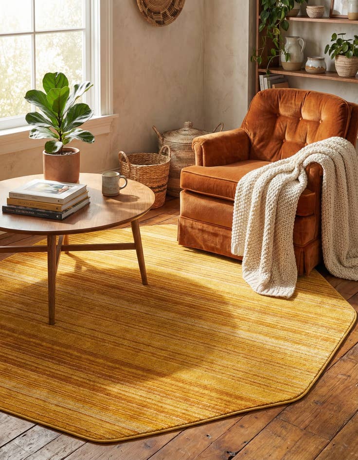 Detail image of 7' 3 x 7' 3 Gemstone Octagon Rug